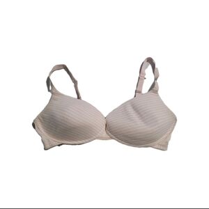 Auden Soft Beige Striped Bra